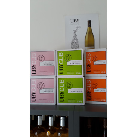 Cubis  vin blanc sec" Côtes de GascogneUbyn°3" 2019-5 Litres