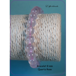 Bracelet Quartz Rose 8 mm