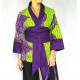Veste kimono avec sa ceinture obi ton violet